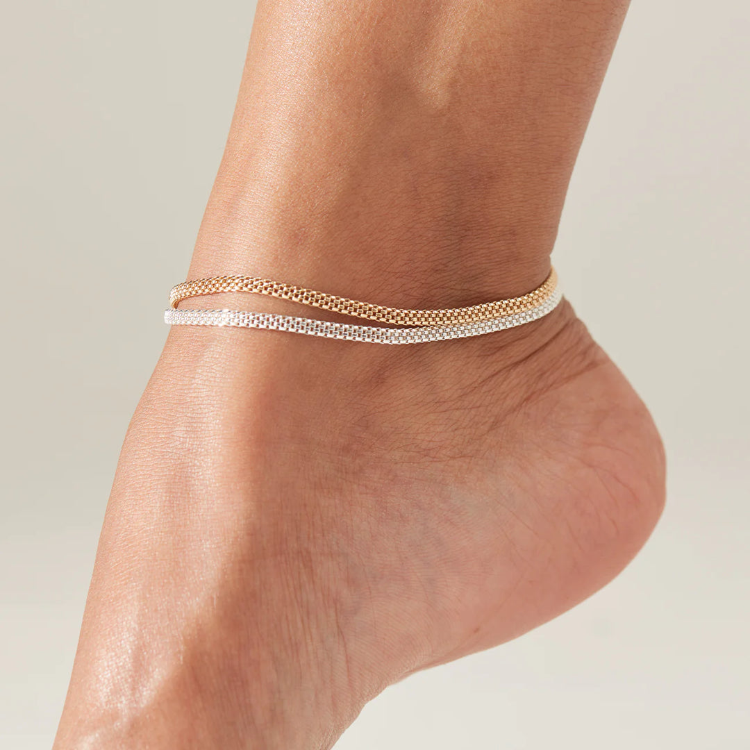 Maren Anklet - Silver | Jenny Bird