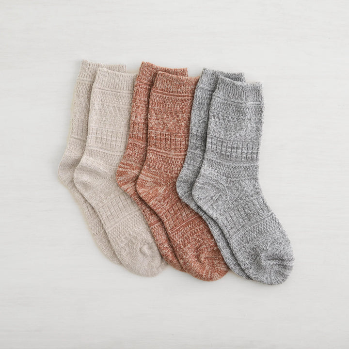 Chaussettes invisibles côtelées en bambou - 3PK | Citron