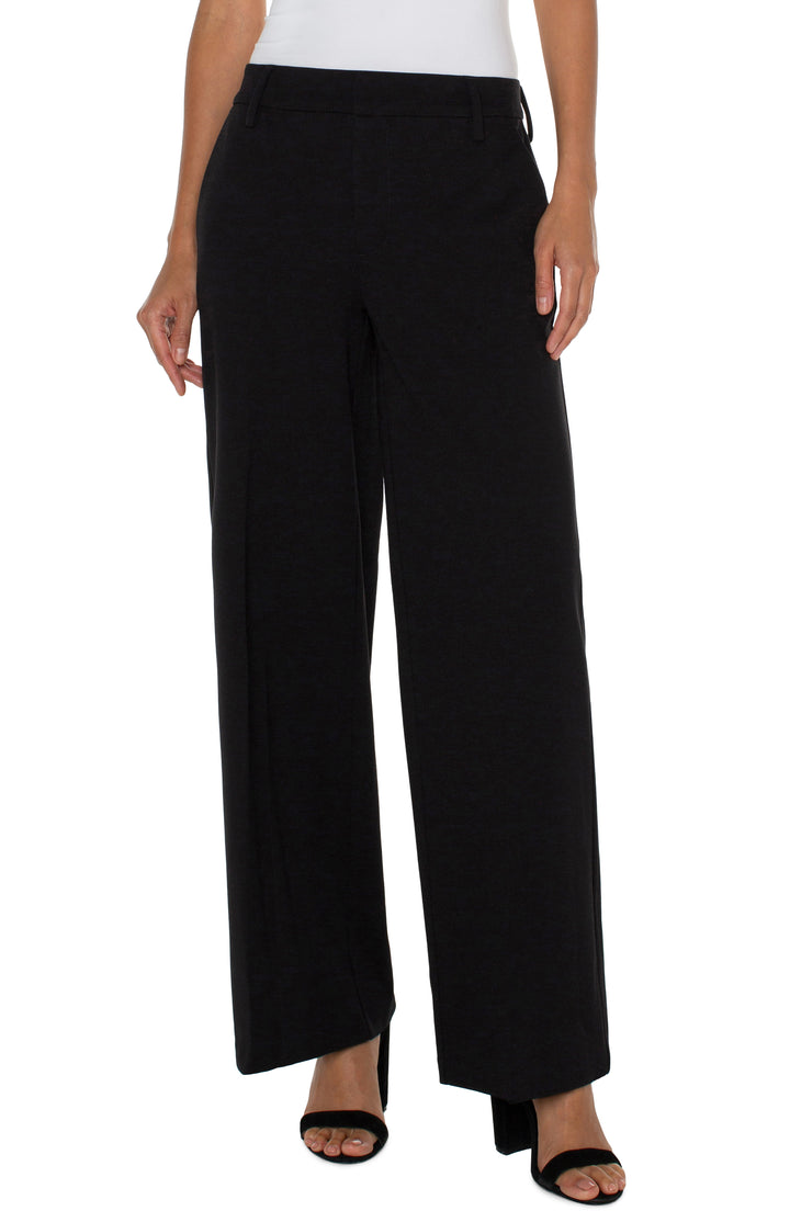 Kelsey Wide Leg Trouser - Black | Liverpool