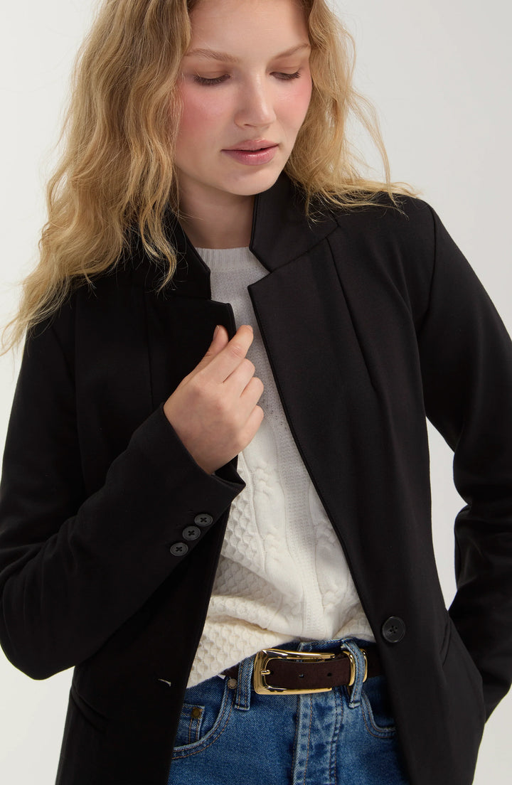 Fitted Black Blazer | Liverpool