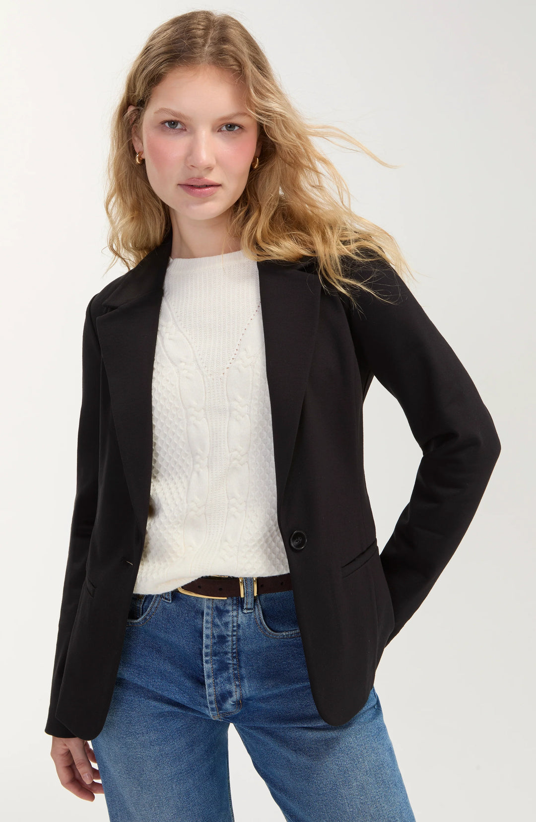 Fitted Black Blazer | Liverpool