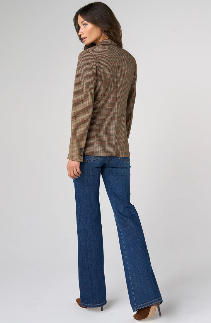 Fitted Cutaway Plaid Blazer | Liverpool