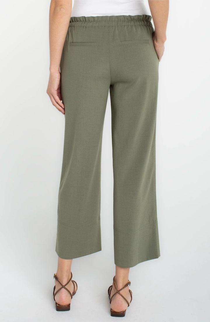 Effortless Tie-Waist Wide Leg Crop Pant | Liverpool