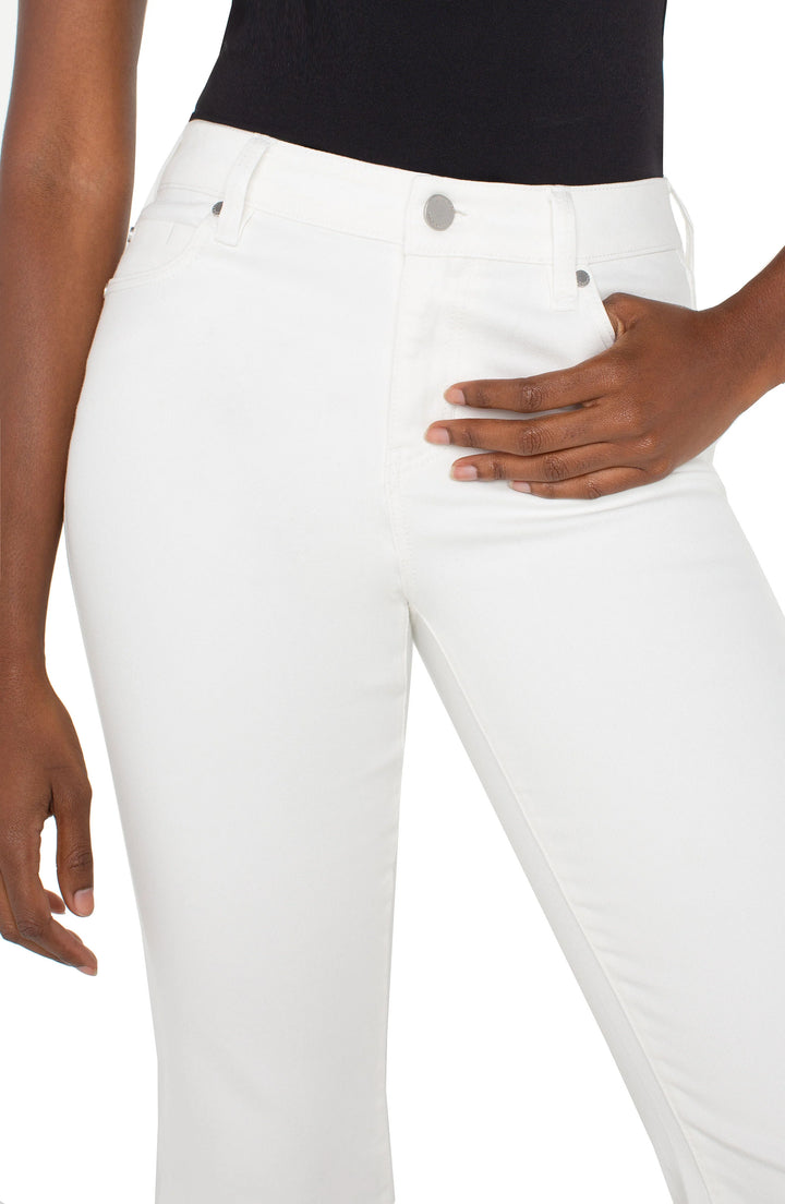 Hannah Cropped Flare White Jean | Liverpool