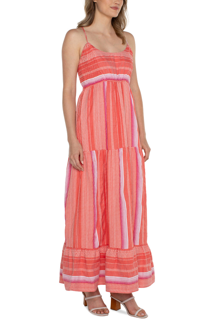 Racerback Tiered Maxi Dress with Smocking | Liverpool