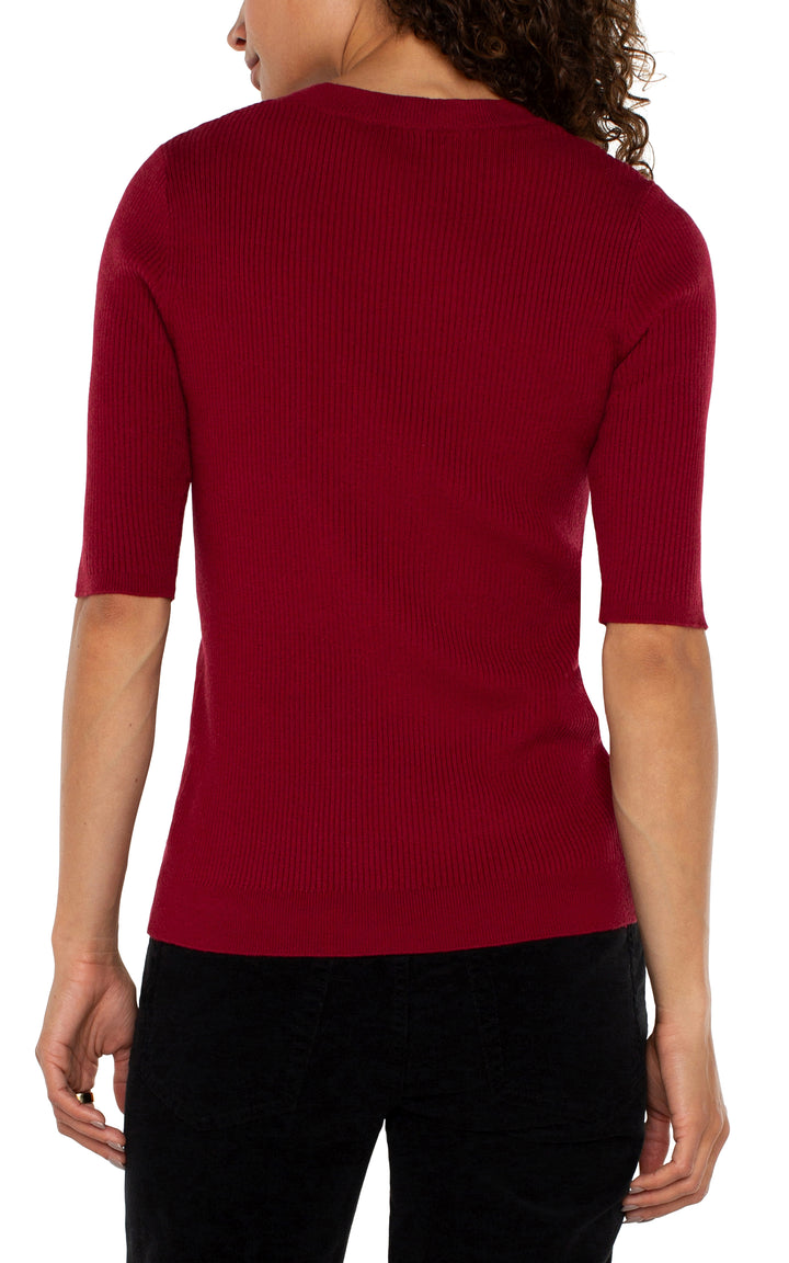 Pointelle Ruby Sweater | Liverpool