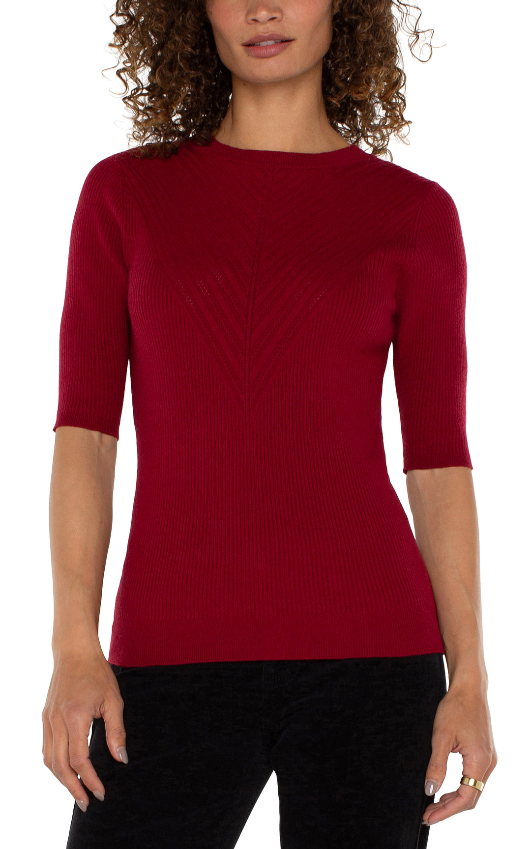 Pointelle Ruby Sweater | Liverpool