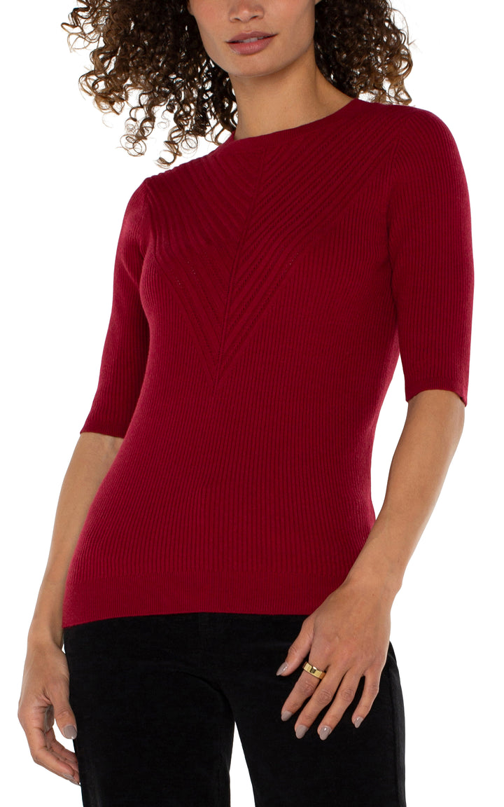 Pointelle Ruby Sweater | Liverpool