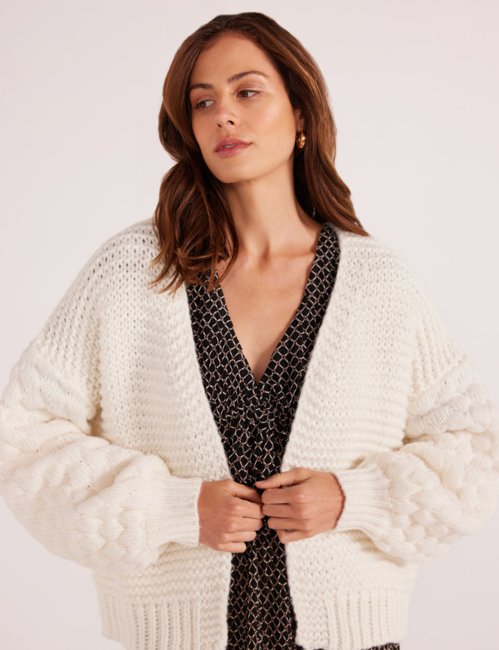 Abby Textured Knit Cardigan | Minkpink