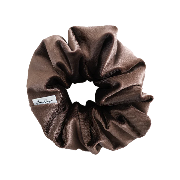 Mocha Velvet Scrunchie | Barbays