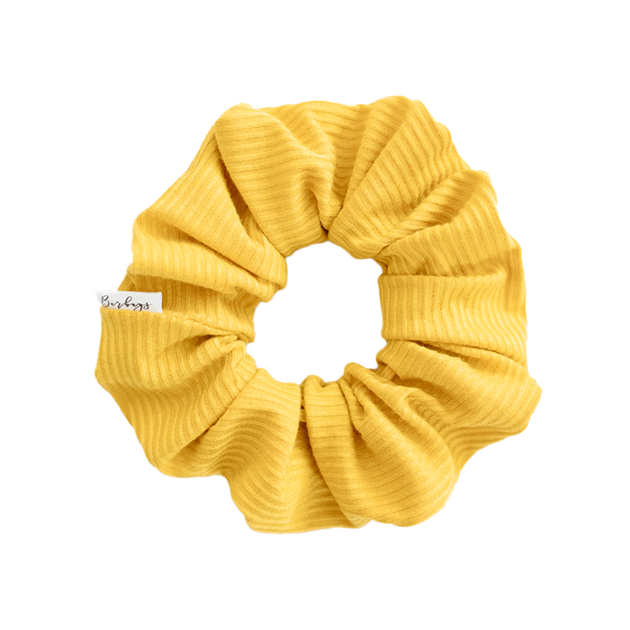 Mustard Rib Knit Scrunchie | Barbays