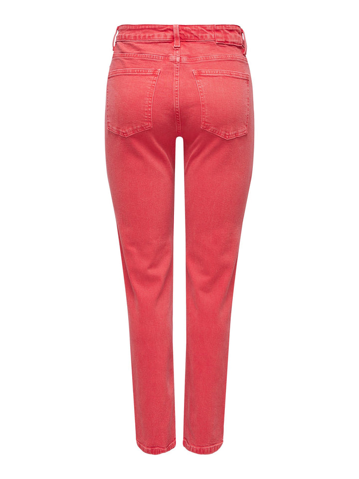 Emily Straight Ankle Jean - Flame Scarlet | Only - Clearance