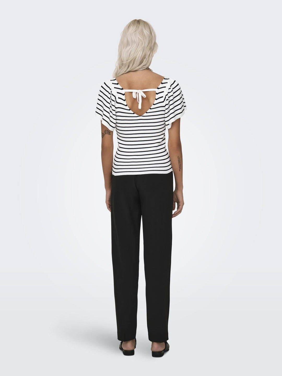 Leelo Stripe Knitted Top | Only