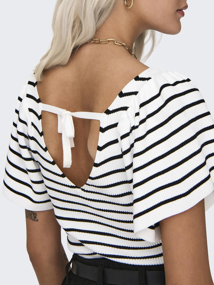 Leelo Stripe Knitted Top | Only