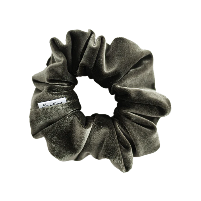 Olive Velvet Scrunchie | Barbays