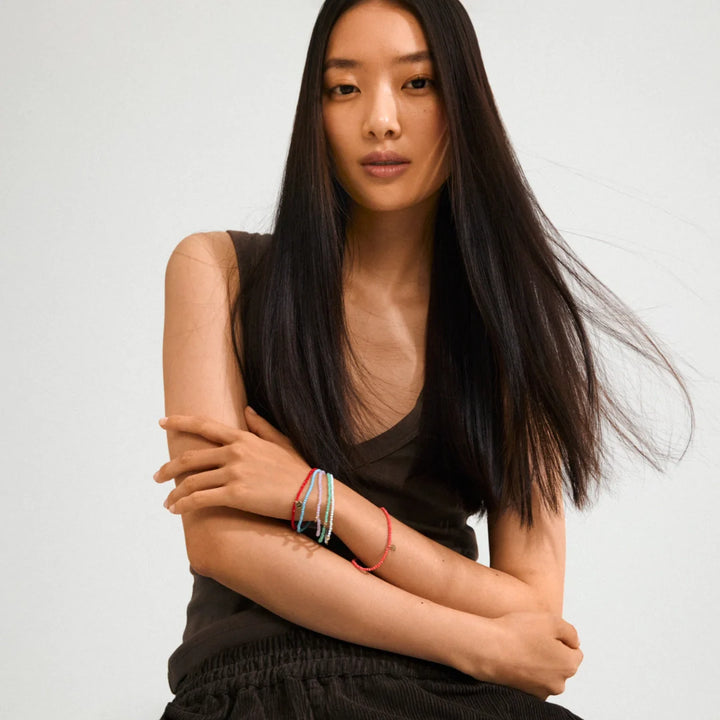 INDIE Bracelet Mint Green - Gold-Plated | Pilgrim