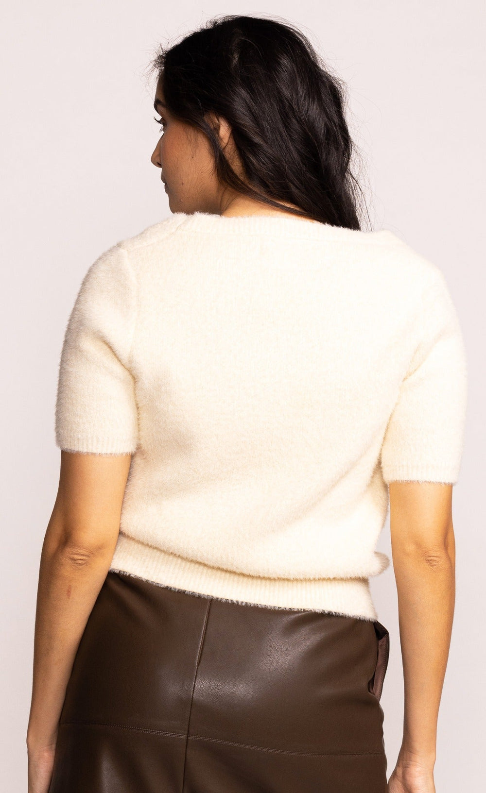 White addison sweater by pink martini. Fall23. Jolie folie boutique