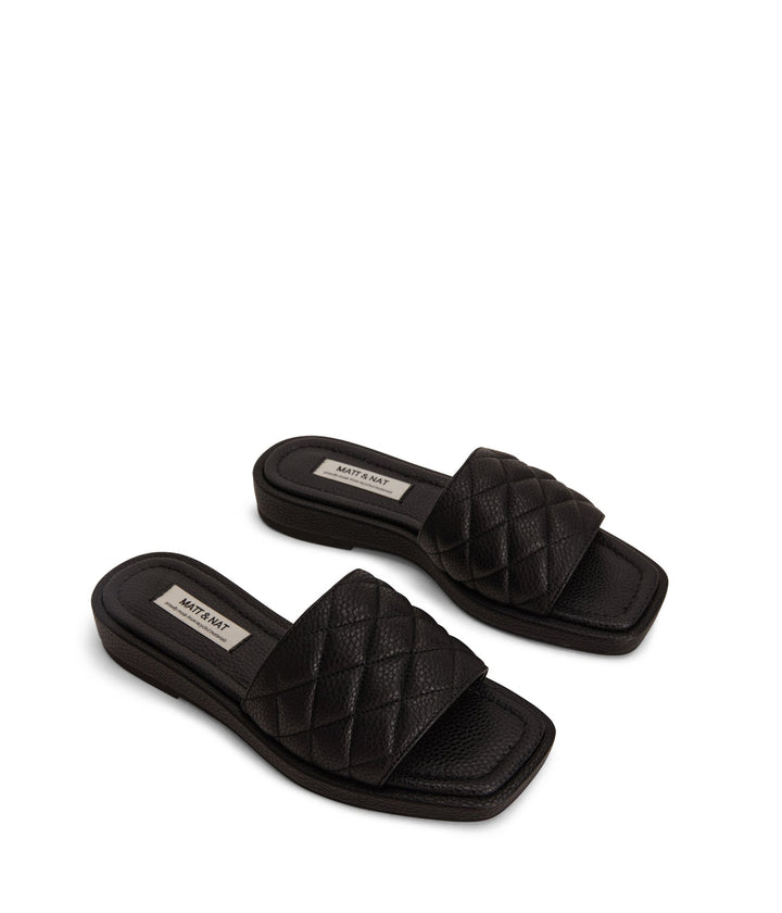 Brie Quilted Flat Sandal | Matt and Nat