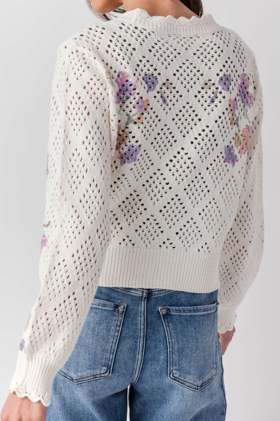 Chryseis Floral Knit Cardigan | RD Style