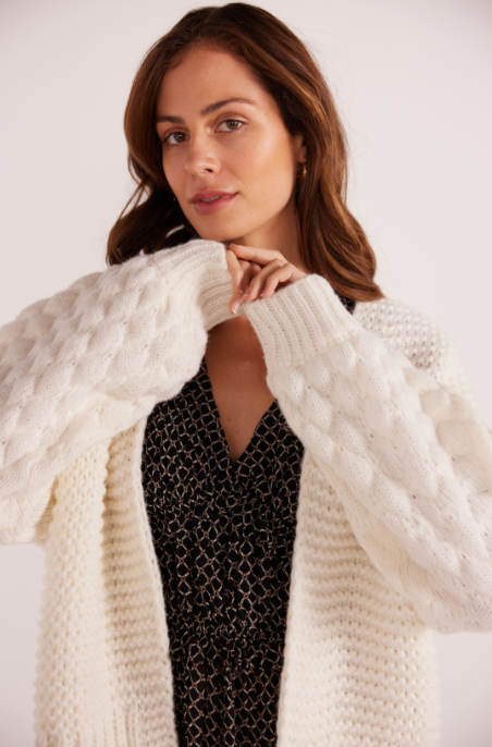 Abby Textured Knit Cardigan | Minkpink