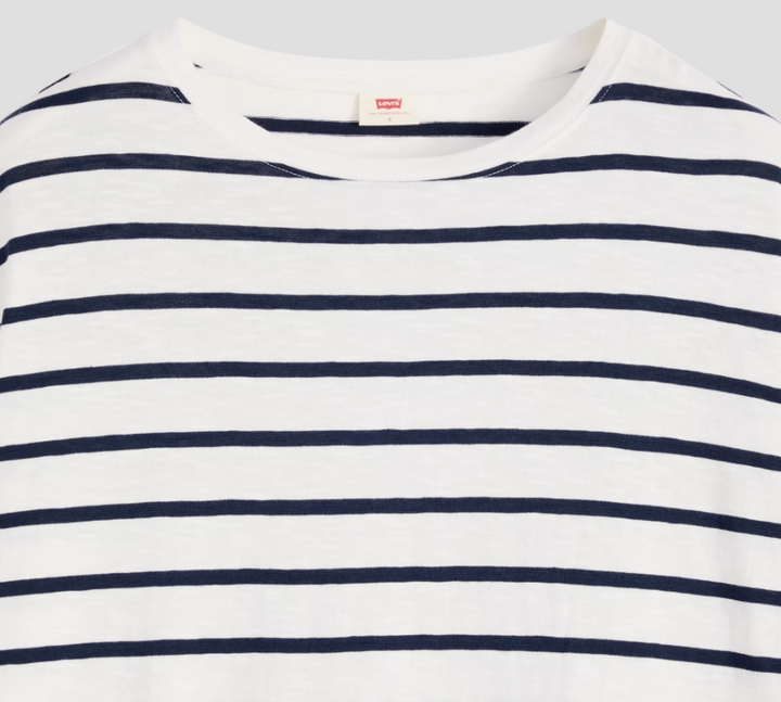 Julie Slub Long Sleeve Tee – Saint Stripe Egret Navy | Levi's