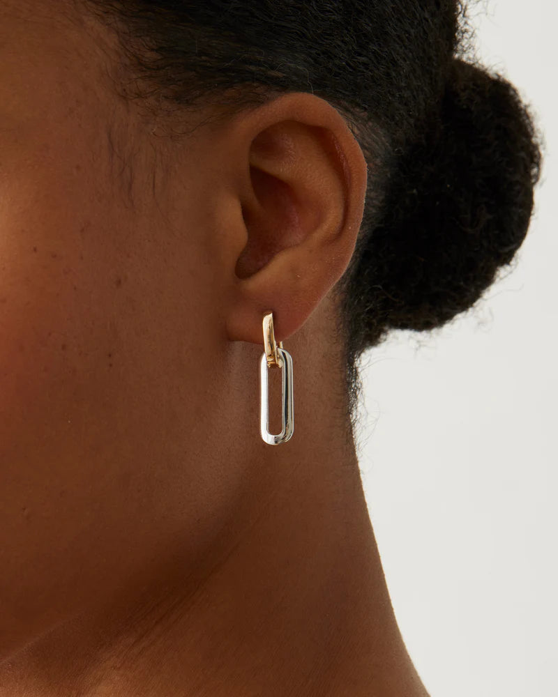 Teeni Detachable Link Earrings - Two Tone | Jenny Bird