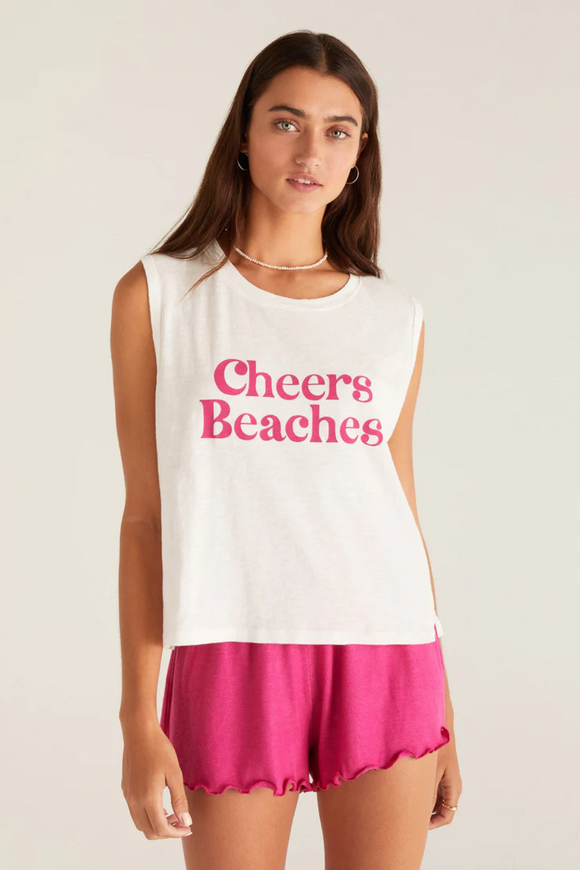Venice Cheers Tank - White Shell | Z Supply - Clearance