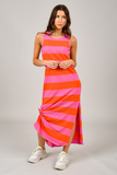 Kiki Dress - Bright Pink Stripe | RD Style - Clearance
