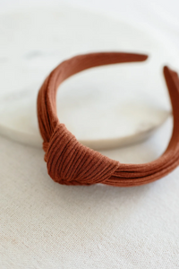 Pecan Rib Knit Headband | Barbays
