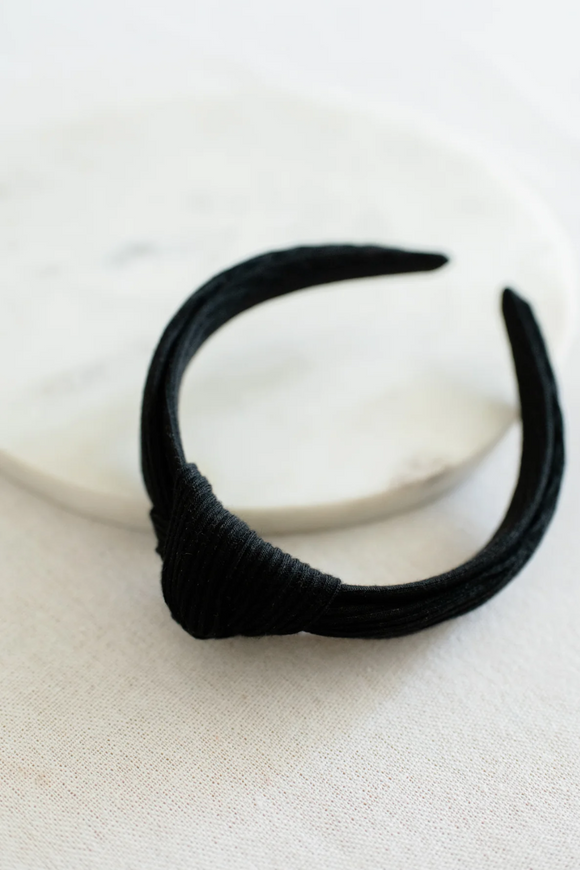 Black Rib Knit Headband | Barbays