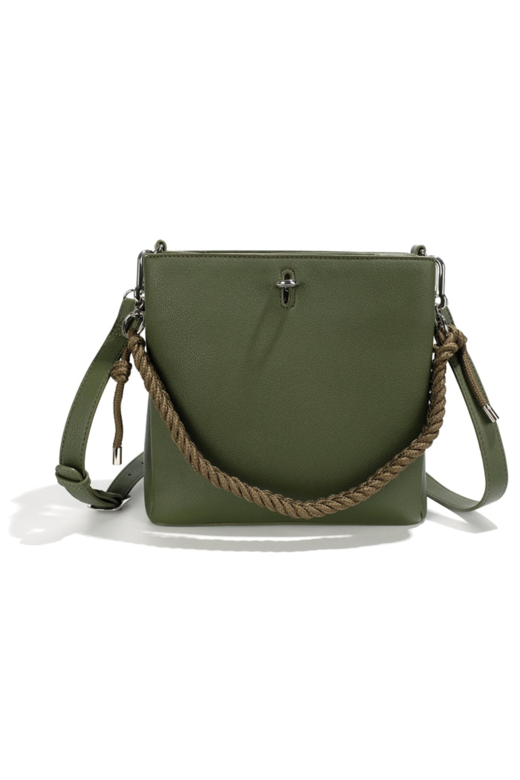 Braid & Lock 'Milli' Shoulder Bag - Khaki | Colab - Clearance