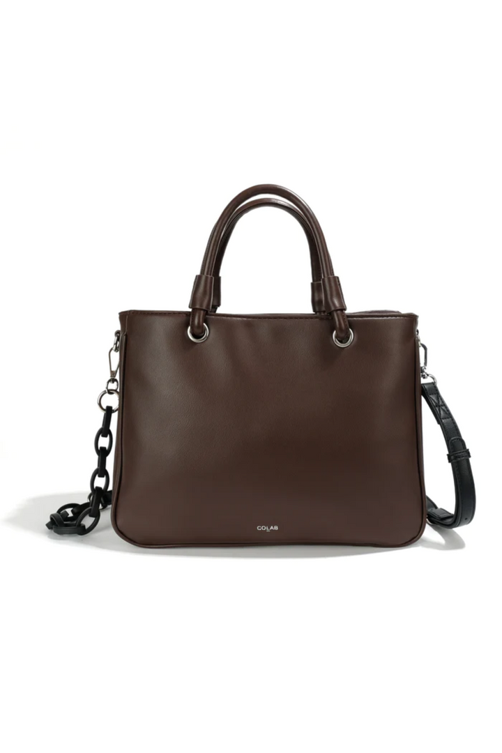 ChaChain 'Muro" Triplet Tote - Dark Chestnut | Colab - Clearance