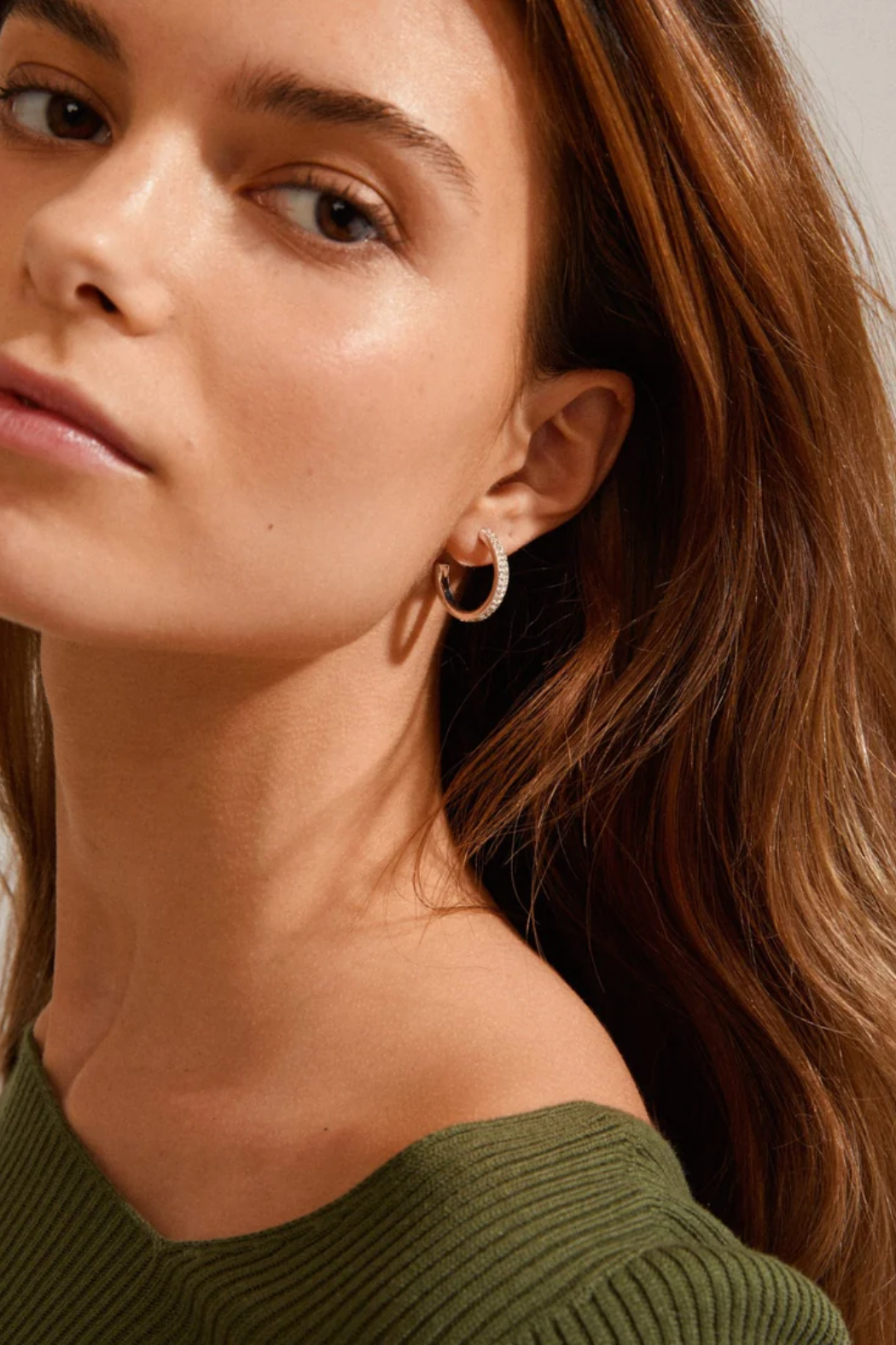 Heat Recycled Crystal Hoop Earrings - Gold | Pilgrim