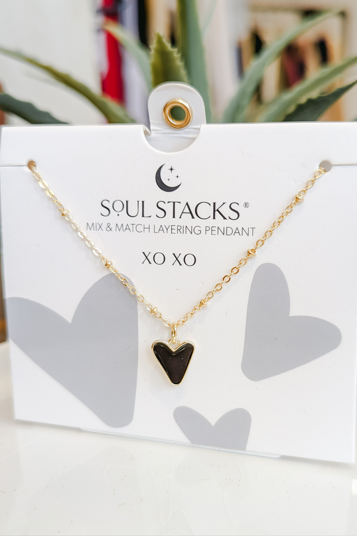 Collier pendentif superposition de charme de coeur | Soul Stacks