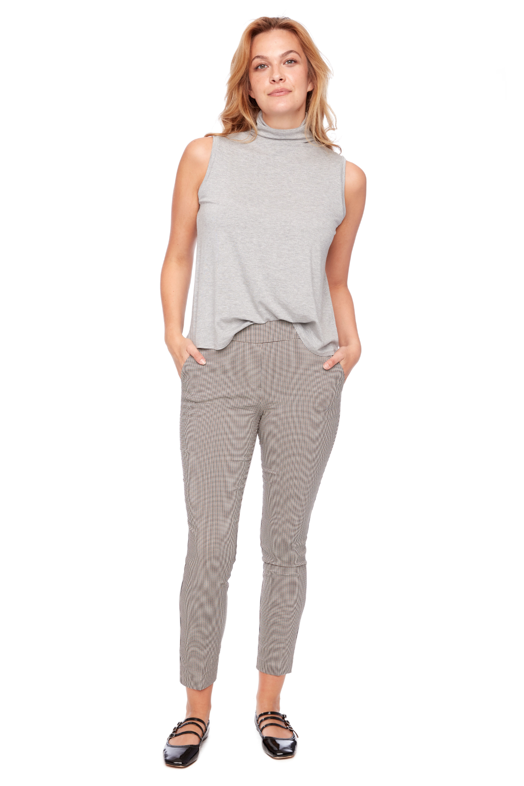 Gwyneth Mini Houndstooth Techno Ankle Pant | ILTM