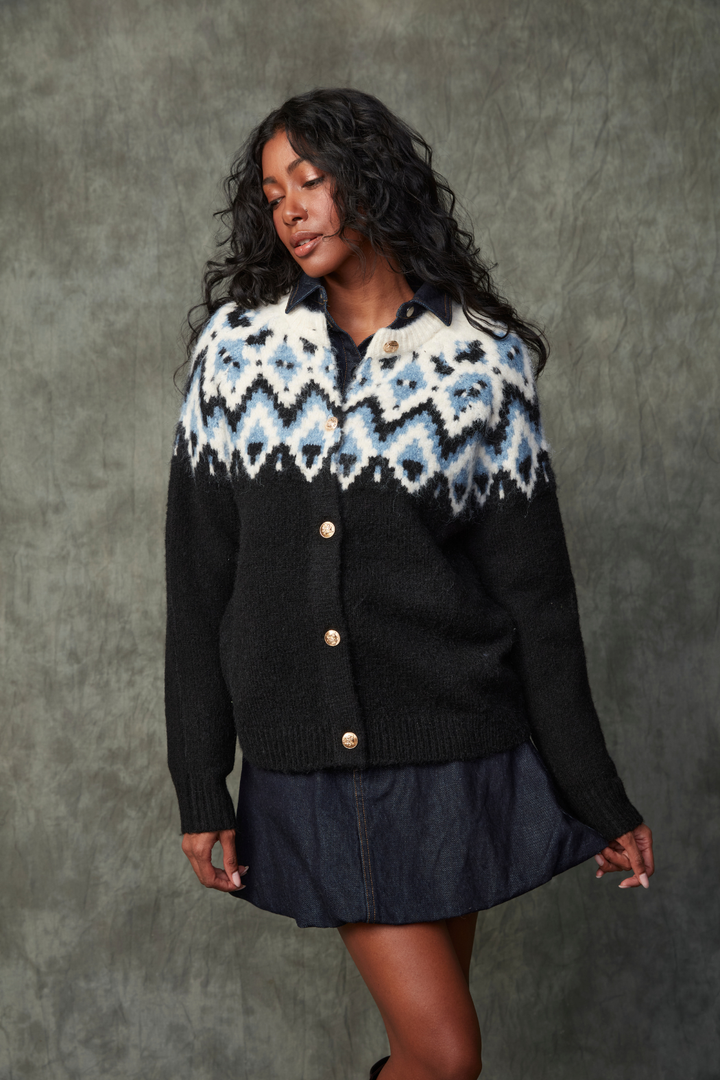 Cornelia Navy Cardigan Sweater | RD Style