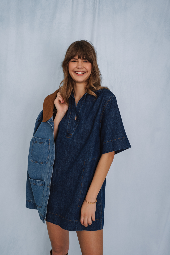 Evelina Denim Dress | Gentle Fawn