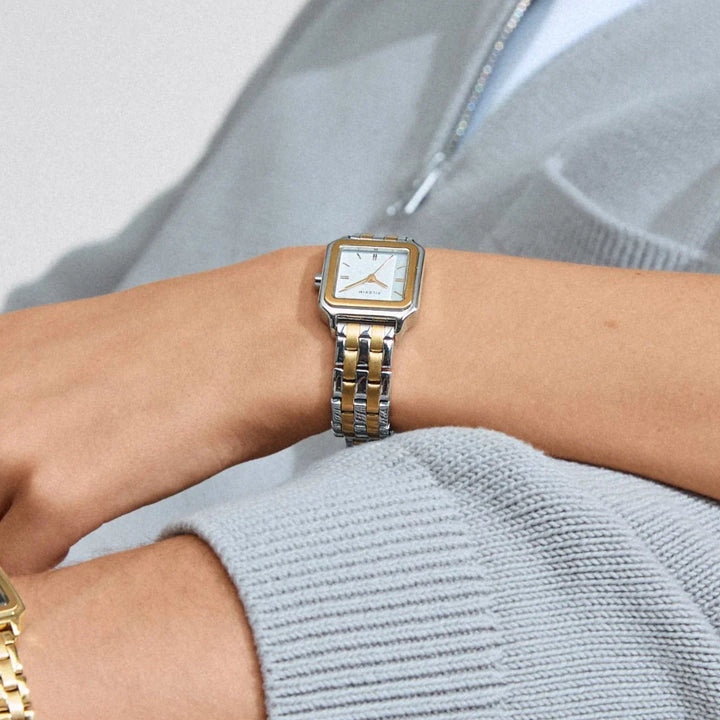 Voyager Alabaster Watch - Silver & Gold | Pilgrim