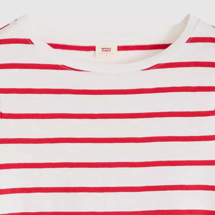 Julie Slub Short Sleeve Tee – Saint Stripe Egret Urban Red | Levi's