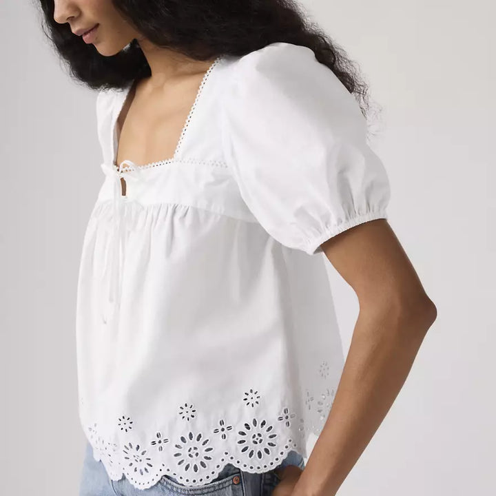 Darling Short Sleeve Cutwork Blouse | Levi's