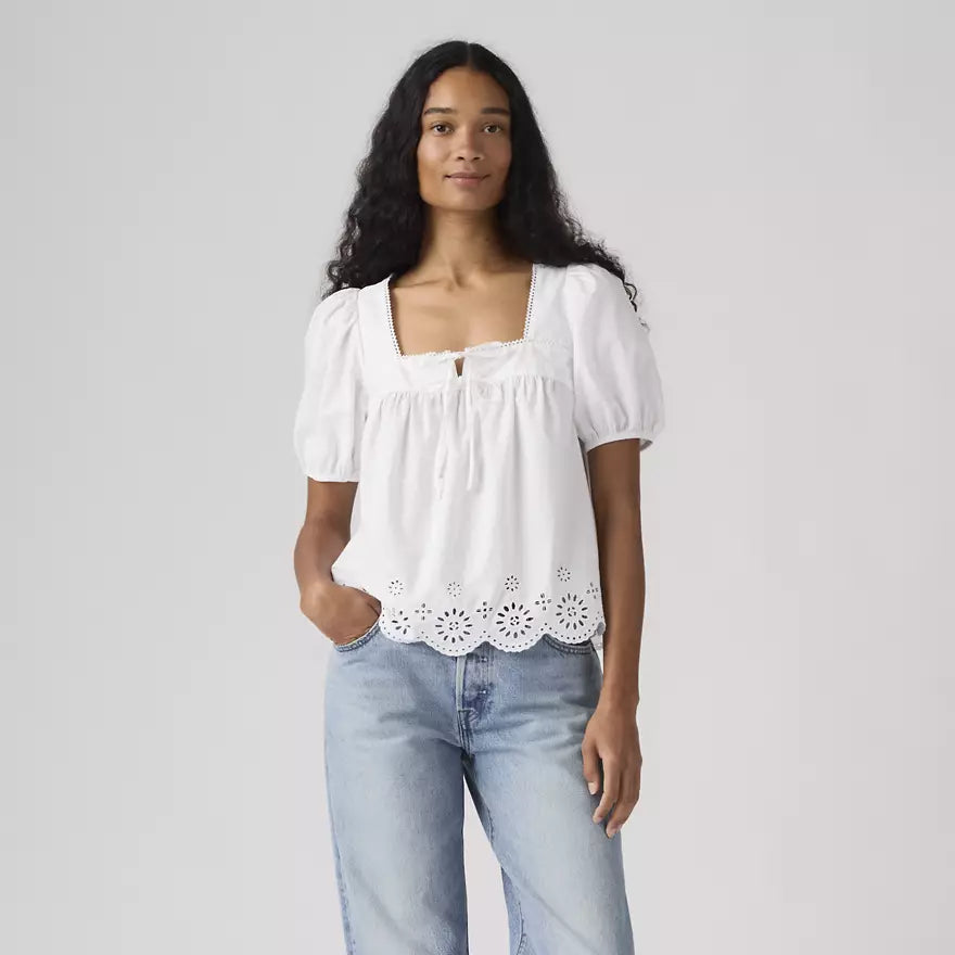 Darling Short Sleeve Cutwork Blouse | Levi's