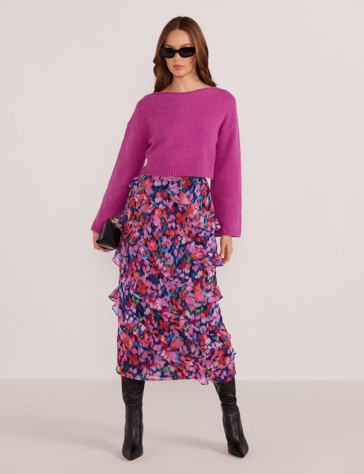 Calista Frill Midi Skirt | MinkPink