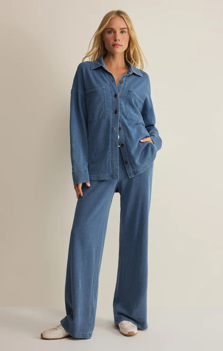 BESTSELLER All Day Knit Denim Jacket - Calypso Blue Indigo | Z Supply