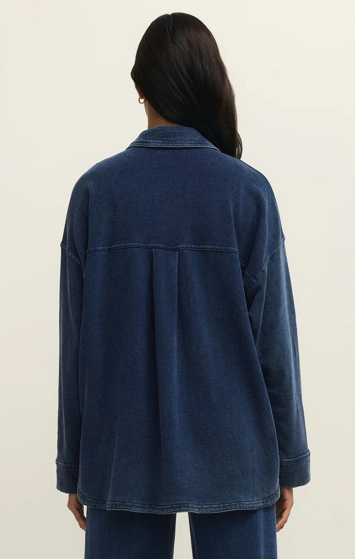 Pre-Sale BESTSELLER All Day Knit Denim Jacket - Calypso Blue Indigo | Z Supply