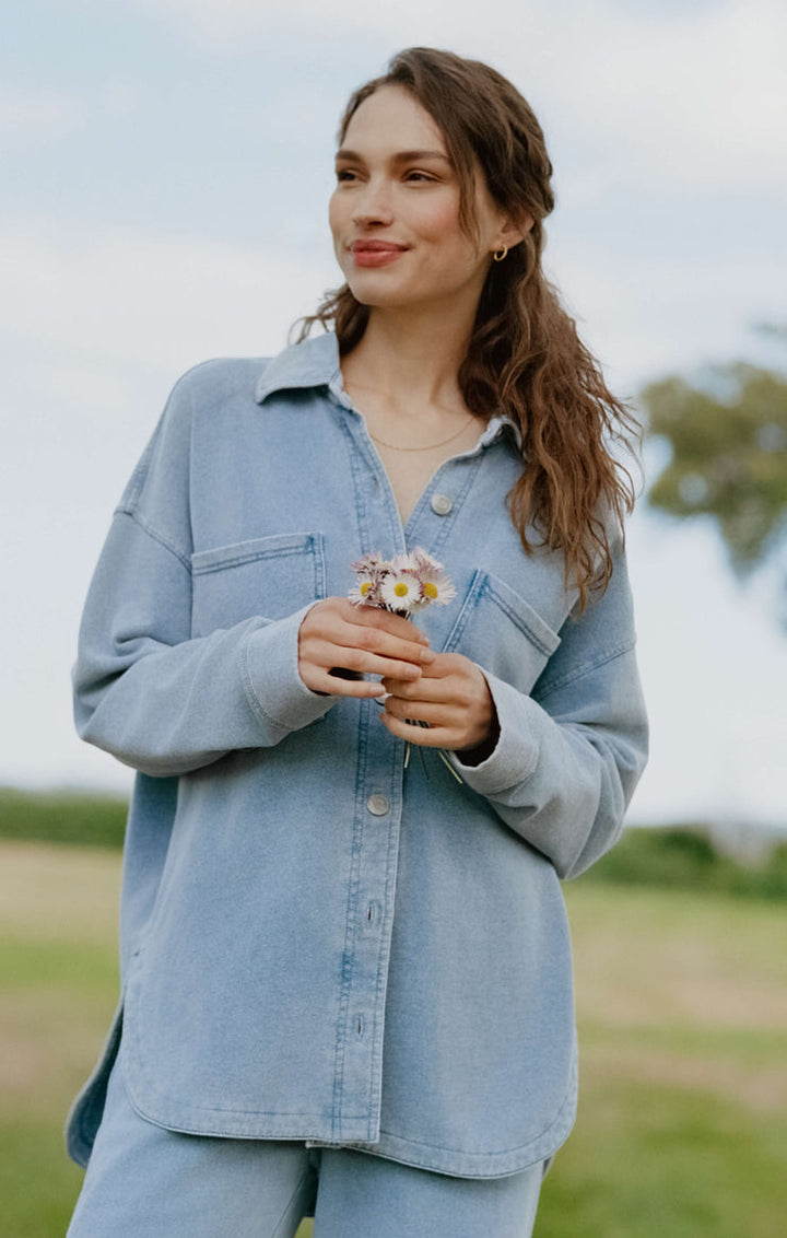 Pre-Sale BESTSELLER All Day Knit Denim Jacket - Ocean Air Indigo | Z Supply