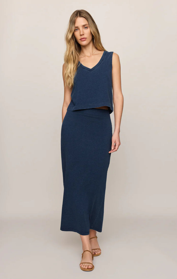 Gail Jersey Denim Midi Skirt | Z Supply