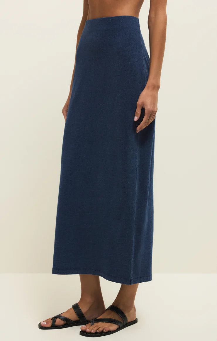 Gail Jersey Denim Midi Skirt | Z Supply