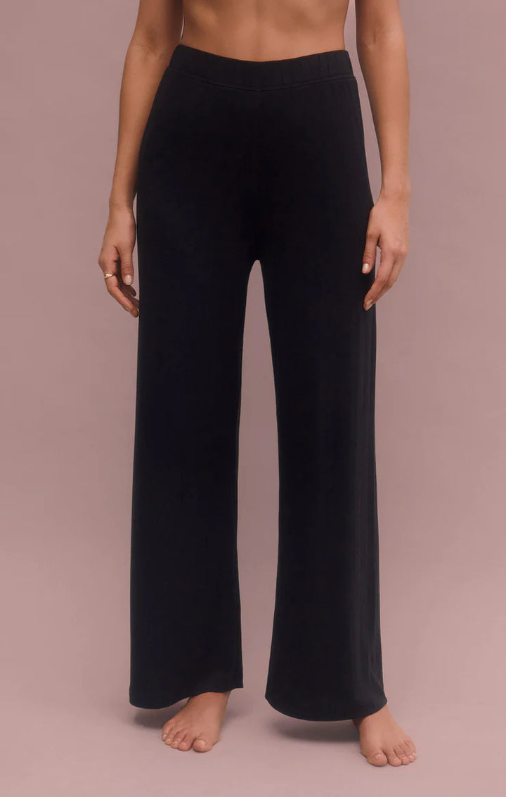Homebound Silky Pointelle Pant - Black | Z Supply - Clearance