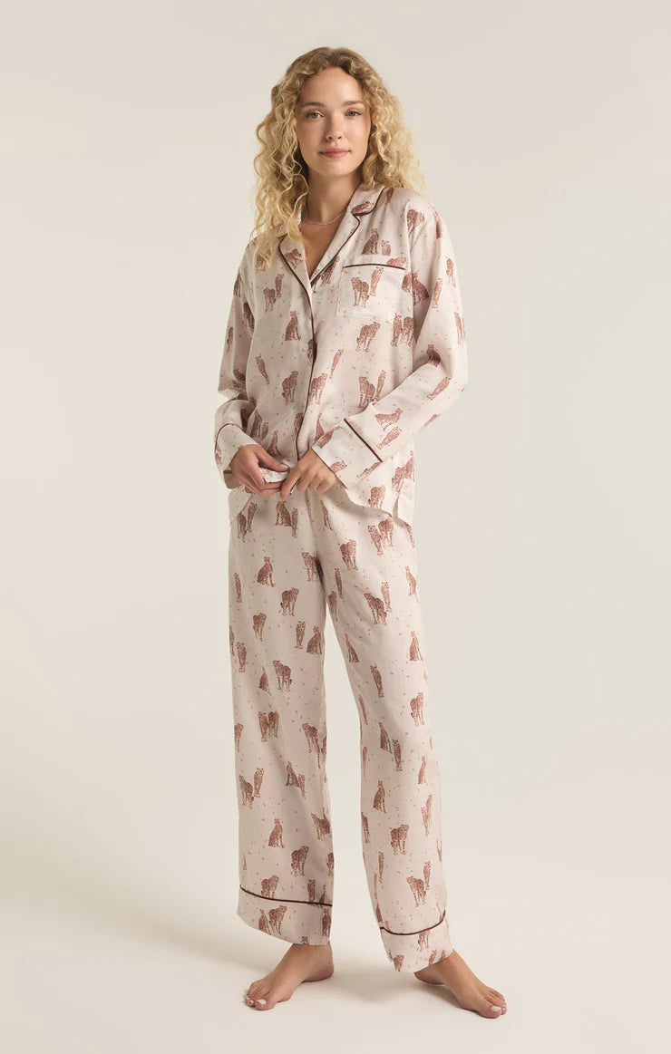 Dreamer Cheetah Satin PJ Set | Z Supply