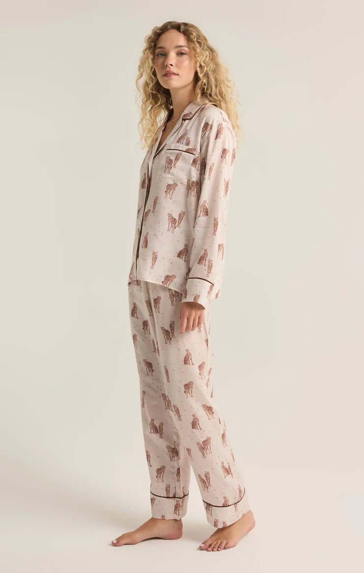 Dreamer Cheetah Satin PJ Set | Z Supply